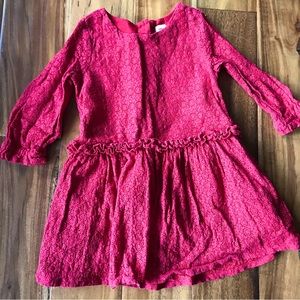 Red eyelet dress